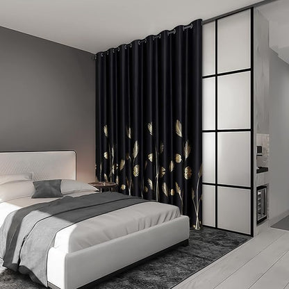Extra Wide Black Blackout Curtain - Image 2