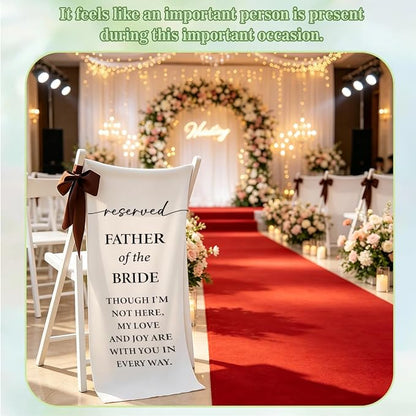Reserved Father of the Bride Memorial Wedding Chair Sign Banner - Image 4