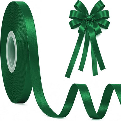 30Yards 3/8In Thin Forest Green Ribbon by Fullive