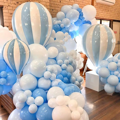 PartyWoo Baby Blue Balloons 101pcs Light Pastel Sky Aqua Blue Color | Balloons - Image 5