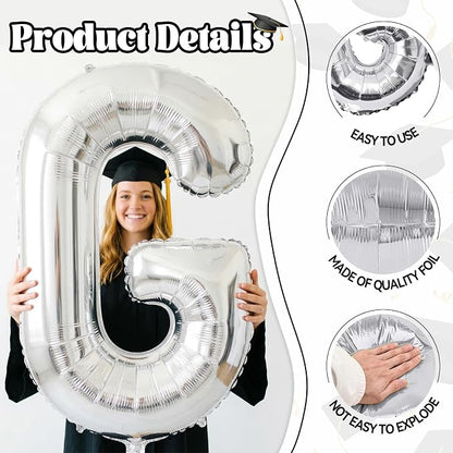 Biapian 40 Inch GRAD Balloons, 'GRAD' Party Balloons Foil - Image 3