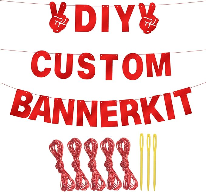 129Pcs Glitter Customizable Banner Kit DIY Custom Letter Banners Happy Birthday - Image 3