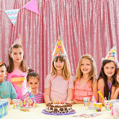 SquarePie 8x10ft Fuchsia Pink Sequin Backdrop, High Density Non-Transparent - Image 8