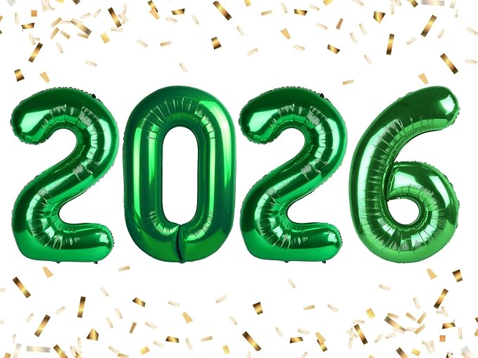 Number Balloons Dark Green 2026 Balloon 40 inch by Enyeopd