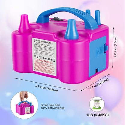 Electric Balloon Pump with Dual Nozzle & 2 Tying Tools | 110V 600W Portable - Image 3