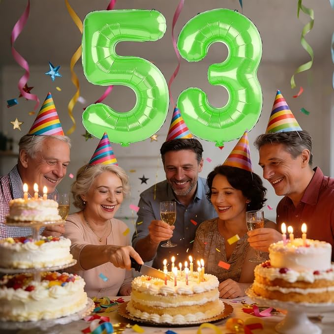 40 Inch Number 53 Balloons for 53rd Birthday Party Decorations, 0-100 Fruit - Image 2