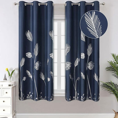 Window Blackout Curtains 63 Inch Long, 2 Panels by ESTELARTEXTILER