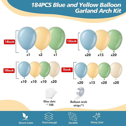 184Pcs Classic Cartoon Balloon Garland Arch Kit - Image 2