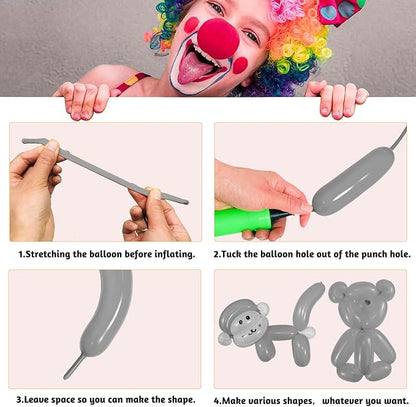 Grey Long Balloons Premium 260 Twisting Animals Magic Balloons - Image 5