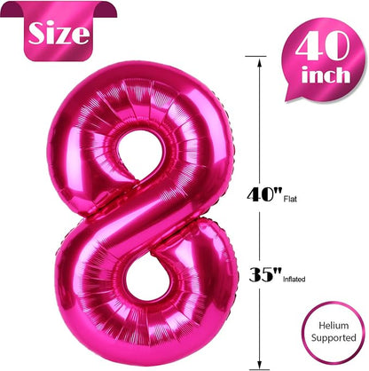 Hot Pink 8 Balloon - Image 5