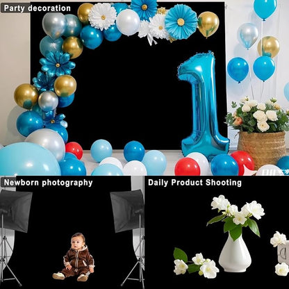 Black Photography Backdrop for Photoshoot, 5x7 FT | Versatile Studio Photo - Image 6