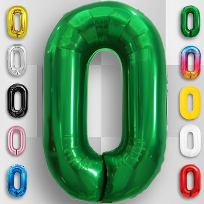Green Number Balloon 0 Mylar Foil Balloons 32 inch - Image 5