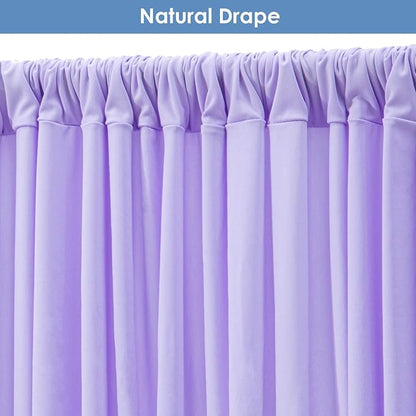 10x10ft Wrinkle Free Lavender Backdrop Curtain - Image 4