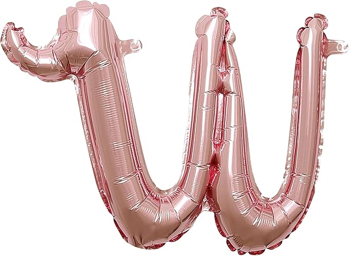Rose Gold Script Shaped Foil Balloon by AmscanPartySupplies