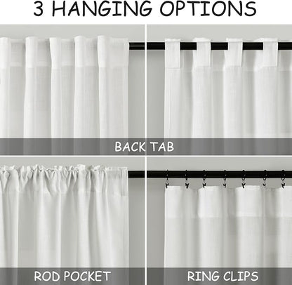Extra Wide 100 Inch Linen Curtains - Image 2