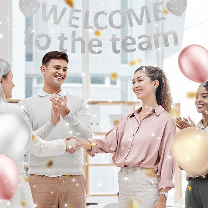 Pre-Strung Glitter Welcome to the Team Banner Welcome Banner Welcome Decorations - Image 5