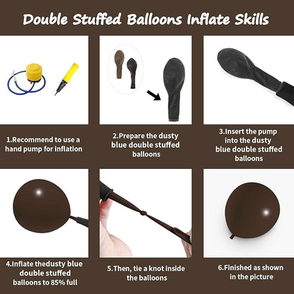 Double Stuffed Dark Brown Balloon Garland Arch Kit | 18/12/10/5inch Different - Image 2