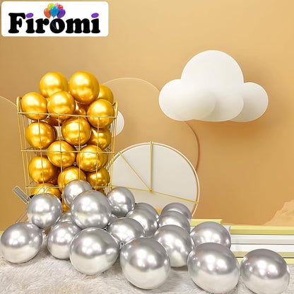 Firomi Metallic Chrome Gold Balloons 5-inch 100 Pack | Helium Small-Medium - Image 4