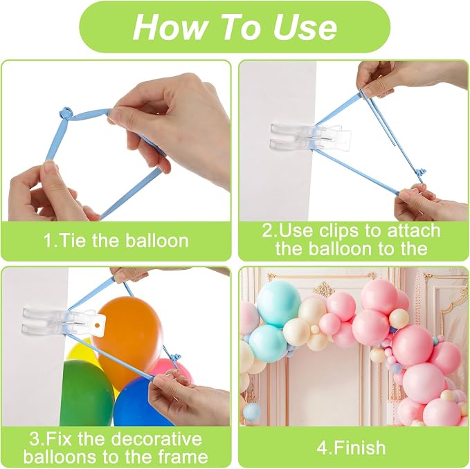 20 Pcs Large Clips for Balloon Arch Plastic Transparent Backdrop Spring Clamps - Image 7