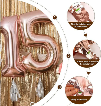 Number Balloons 8 Balloon 40 inch Rose Gold - Image 6