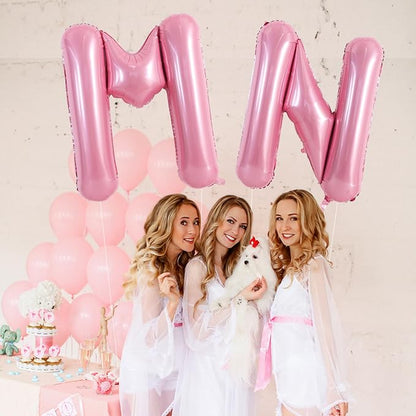TONIFUL 40 Inch Large Pink Letter N Balloons Giant Foil Mylar Alphabet Balloon - Image 5
