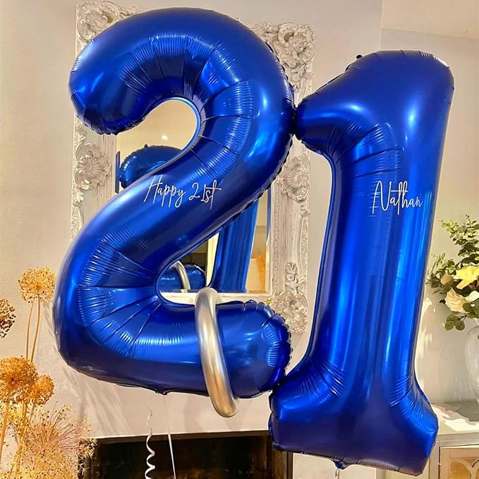 Navy Blue 26 Balloon Numbers, 40 Inch Dark Blue 26 or 62 Birthday Balloons - Image 5