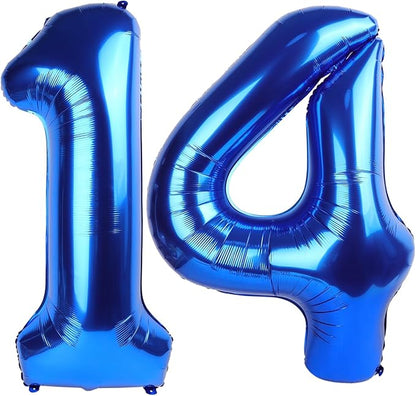 Numbers 13 Balloon 40Inch Blue Balloons by Argthjy