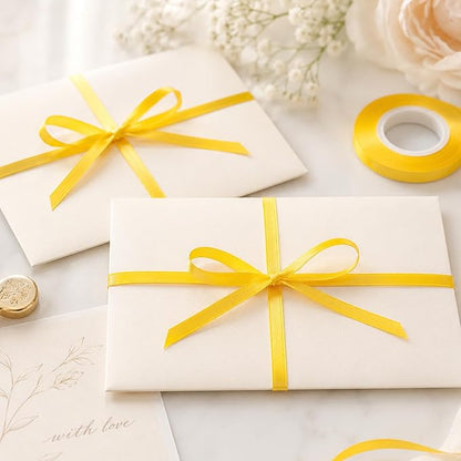30Yards 3/8In Yellow Thin Ribbon - Image 8