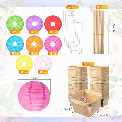24 Set Hot Air Balloon Table Centerpieces Baby Shower Party Decoration Paper - Image 2