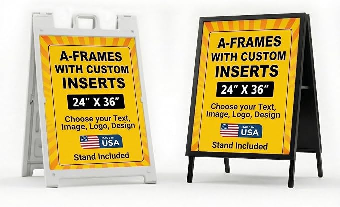 Custom A-Frame Sign Inserts by DreamController