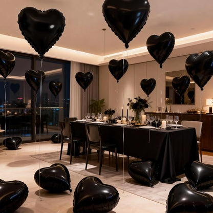 Black Heart Balloons - Image 7
