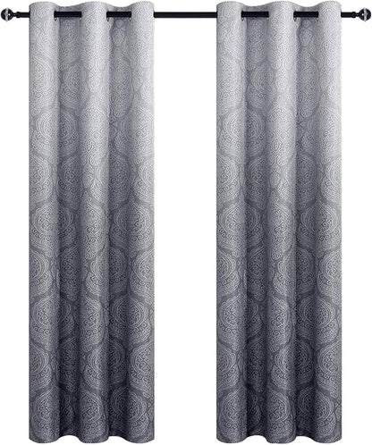 DWCN Grey Ombre Blackout Curtains - Image 8