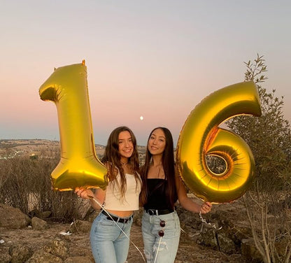 Balloons Number 40 Inch Gold 16 Balloon - Image 2