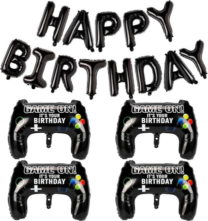 Black Happy Birthday Balloons by BSRESIN