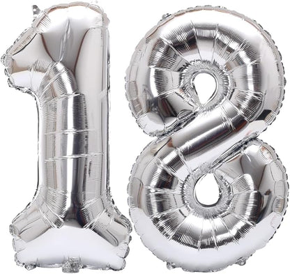 Number 18 Balloon Foil Mylar Balloons by YPSelected