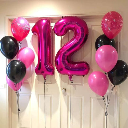 Hot Pink 22 Number Balloons, 40 Inch Giant Number 22 Balloons Foil Mylar Helium - Image 3
