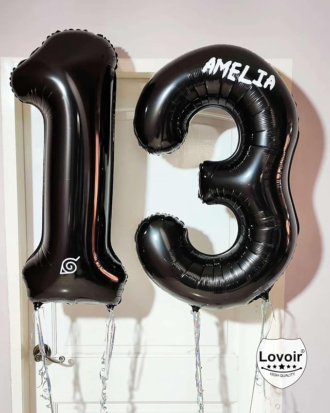 Black 11 Number Balloons, 40 Inch Giant Number 11 Balloons Foil Mylar Helium - Image 4