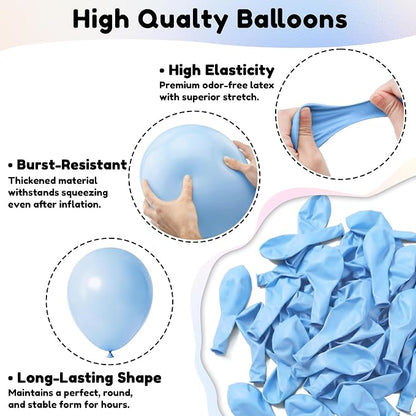 Light Blue Balloons, Baby Shower, Anniversary, Graduation, Wedding Decorations - Image 5