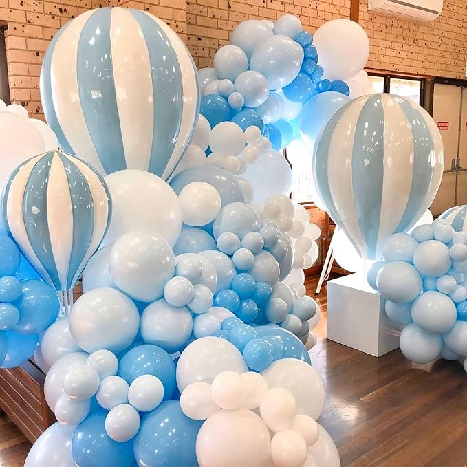 PartyWoo Light Blue Balloons 50pcs Baby Pastel Sky Aqua Blue Color | 12 Inch - Image 7
