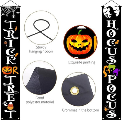 Olanrun Hanging Halloween Door Decorations, 70-inch Front Door Banner Decor - Image 3