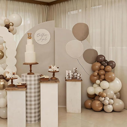 Cream Brown Balloons Arch Garland Kit - Image 4
