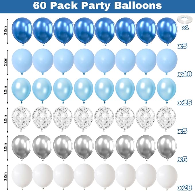 Jobkoo Blue and White Balloons - Image 2