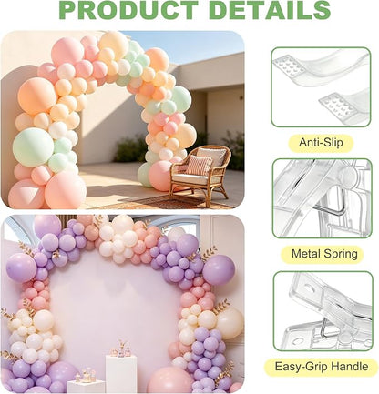 12 Pack Balloon Arch Clips, 3.5 Inch Clear Spring Clamps - Image 5