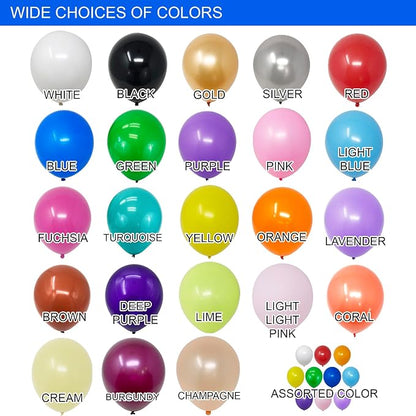 Allgala 100 Count 9 Inch Helium Grade Premium Latex Balloons - Image 4