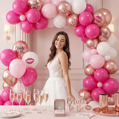 LOVESTOWN 110 PCS Hot Pink Balloons, 12 Inch Bright Hot Pink Latex | Birthday - Image 3