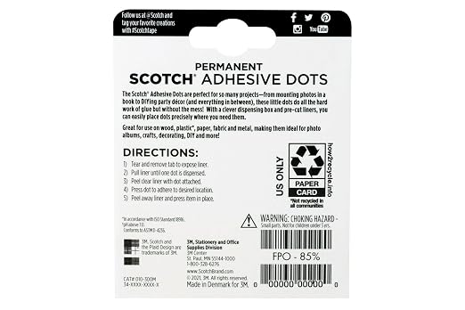 Scotch Adhesive Dots, 300 Dots/Pack, Easy Dispensing, Photo-Safe - Image 4