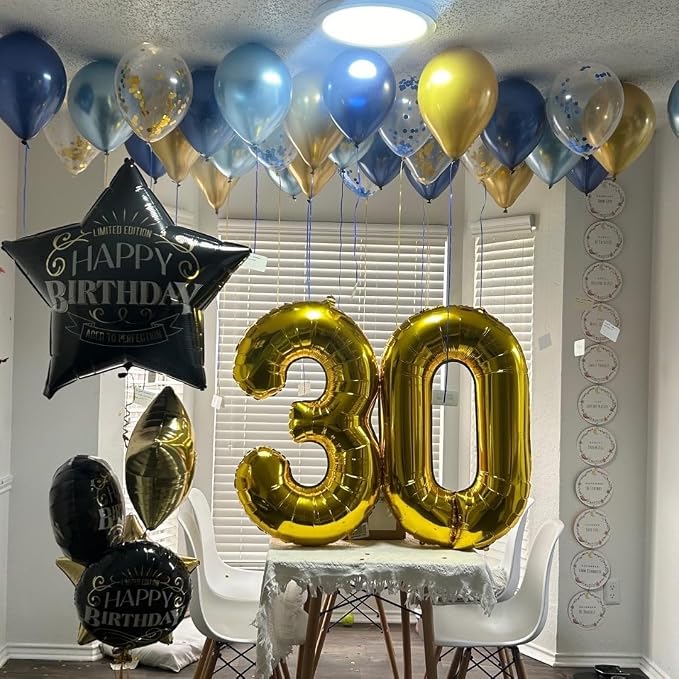Numbers 27 Balloon 40Inch Gold Balloons - Image 4