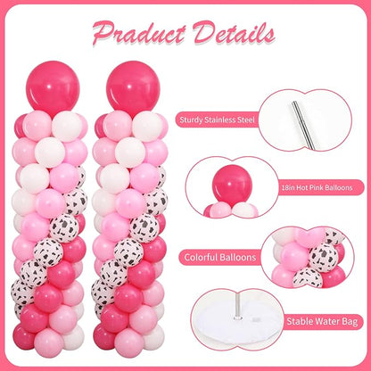 Dusty Pink Cow Balloon Column Stand Kit Set of 2 - Image 5
