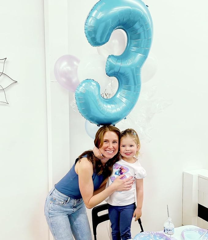 Pastel Blue Number 8 Balloon 40 Inch - Image 9