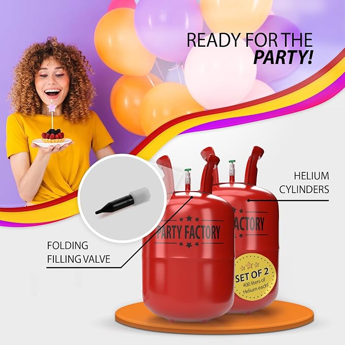 Party Factory – 2x Helium Tank - Image 3